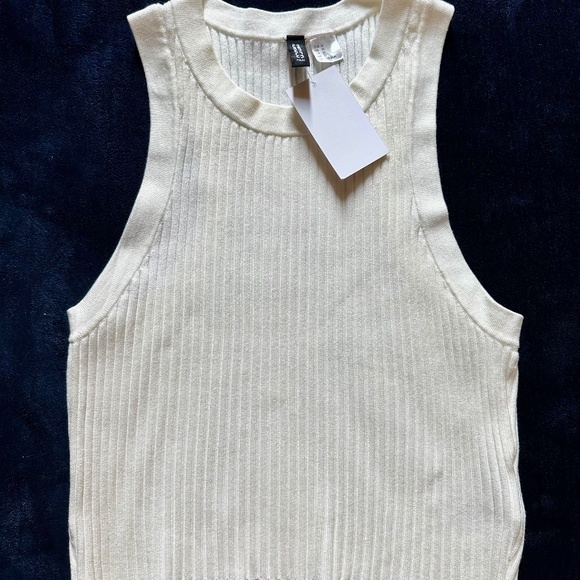 H&M LADIES KNIT CROP TOP MEDIUM - Picture 1 of 3